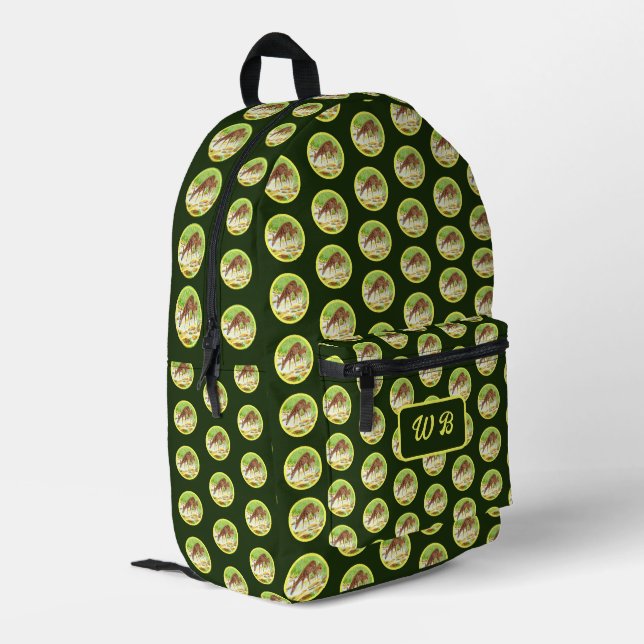 Doe and Fawn Forest Scene Backpack (Back Corner Left)