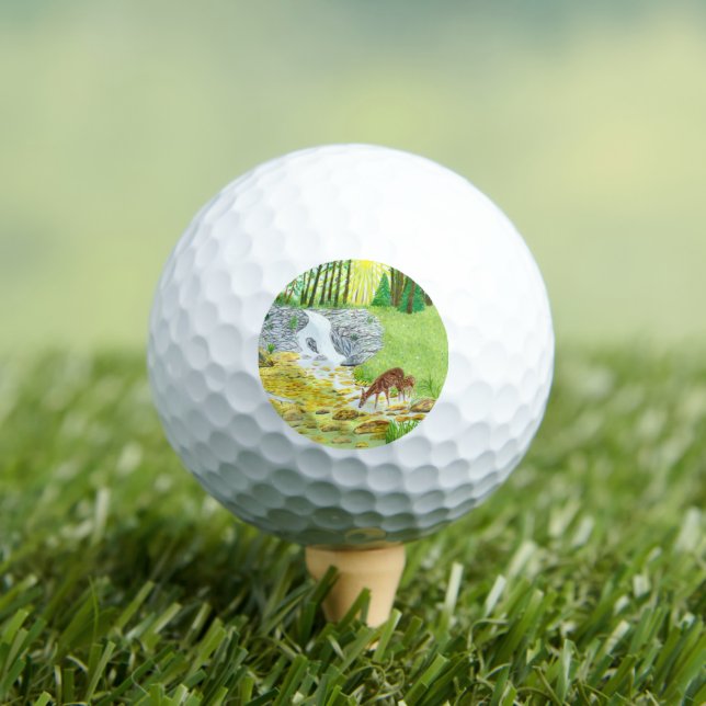 Doe and Fawn Golf Balls (Insitu Tee)