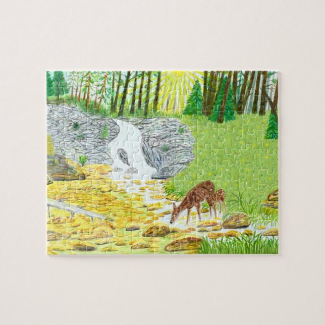 Doe and Fawn Jigsaw Puzzle (Horizontal)