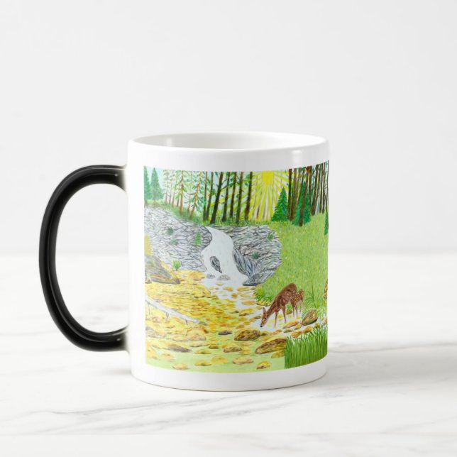 Doe and Fawn Morphing Mug (Left)