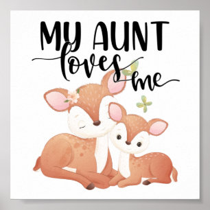 Doe and Fawn My Aunt Loves Me Poster