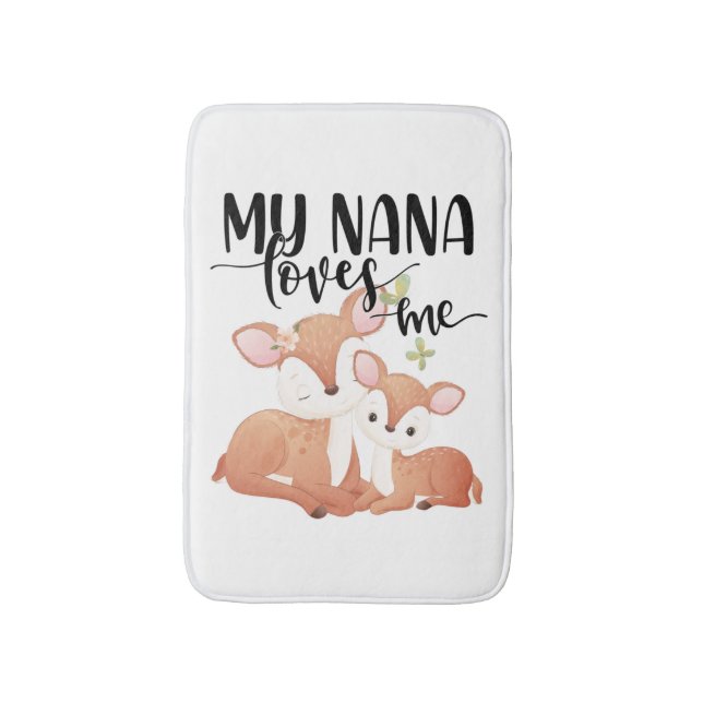 Doe and Fawn My Nana Loves Me Bath Mat (Front Vertical)