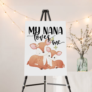Doe and Fawn My Nana Loves Me Foam Board