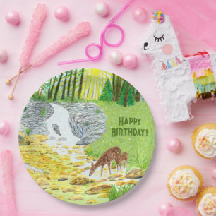 Doe and Fawn Paper Plates