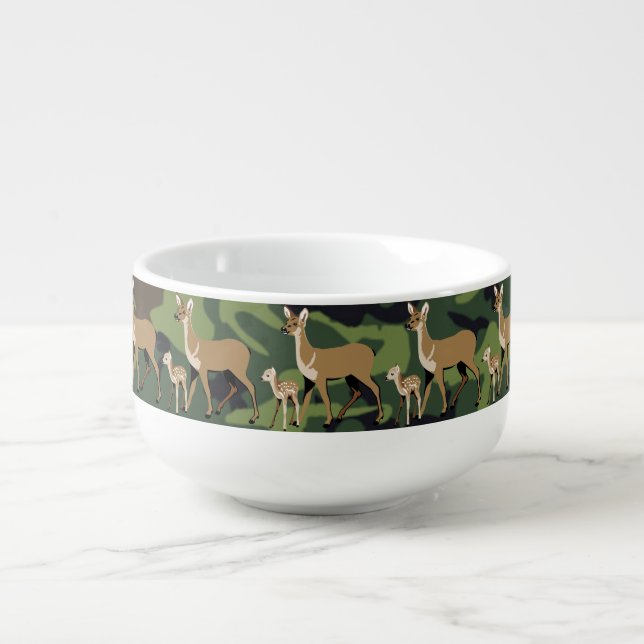 Doe and Fawn Soup Mug (Front)