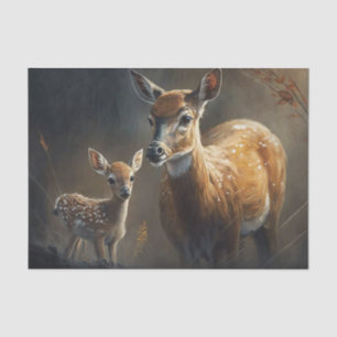 Doe and fawn  tissue paper