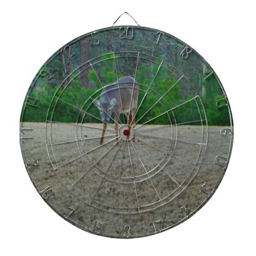 Doe  Deer on a winter golf course Dartboard