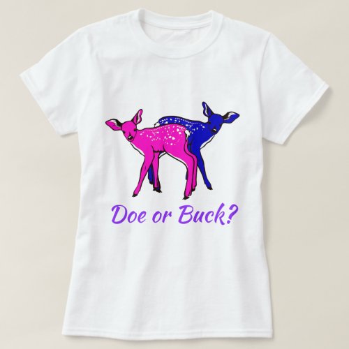 Doe or Buck  Western Style Gender Reveal T_Shirt