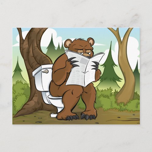 Does a Bear Crap In The Woods Postcard