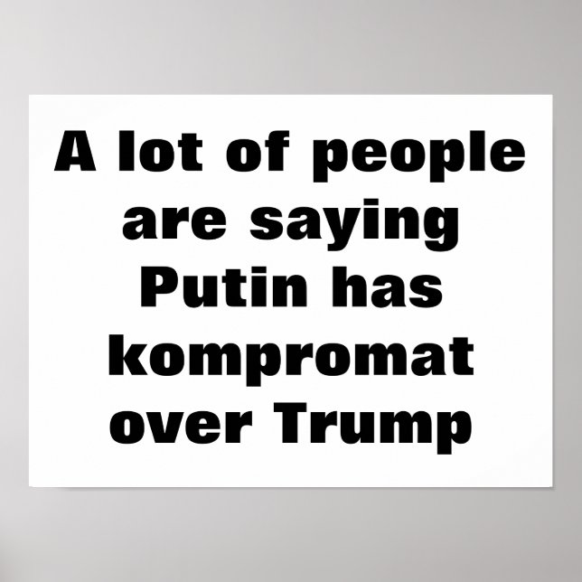 Does Putin have kompromat over Trump? Poster (Front)