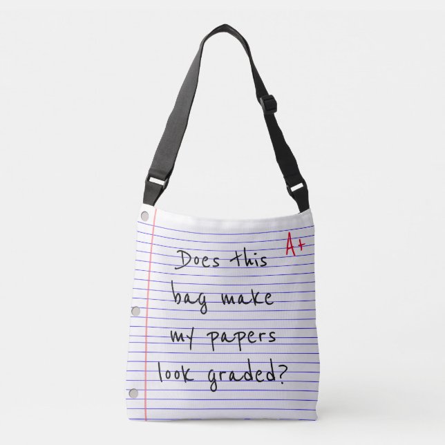 Does this bag make my papers look graded? tote (Front)