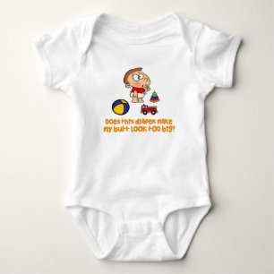 Does This Diaper Make My Butt Look Too Big Baby Bodysuit