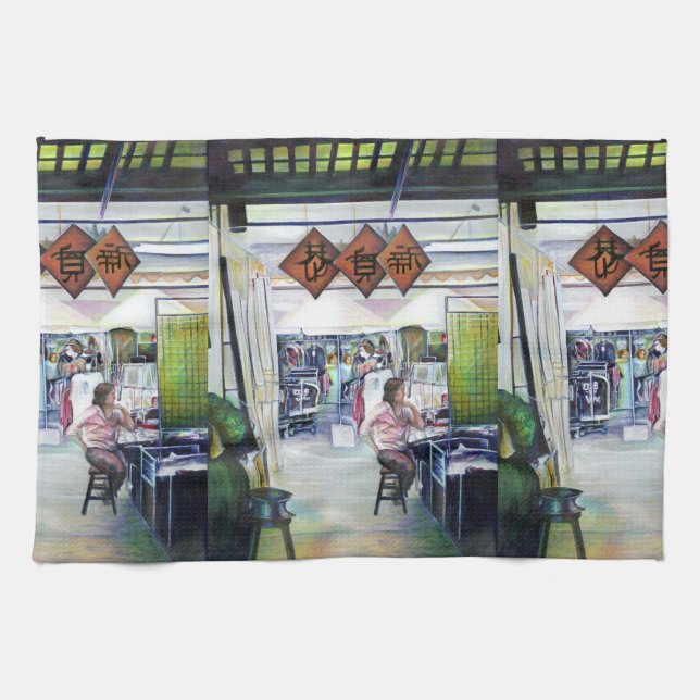 Does This Dragon come with Training Wheels? Kitchen Towel (Horizontal)