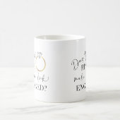 Does This Ring Make Me Look Engaged Calligraphy Coffee Mug (Center)