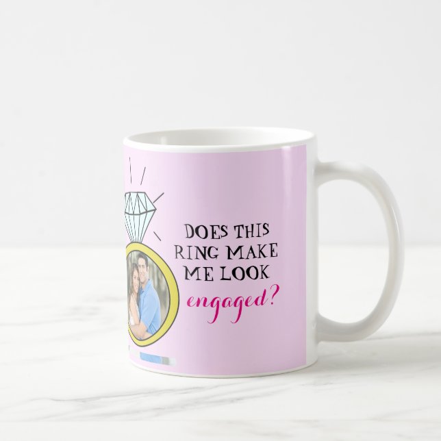 Does this ring make me look engaged? coffee mug (Right)