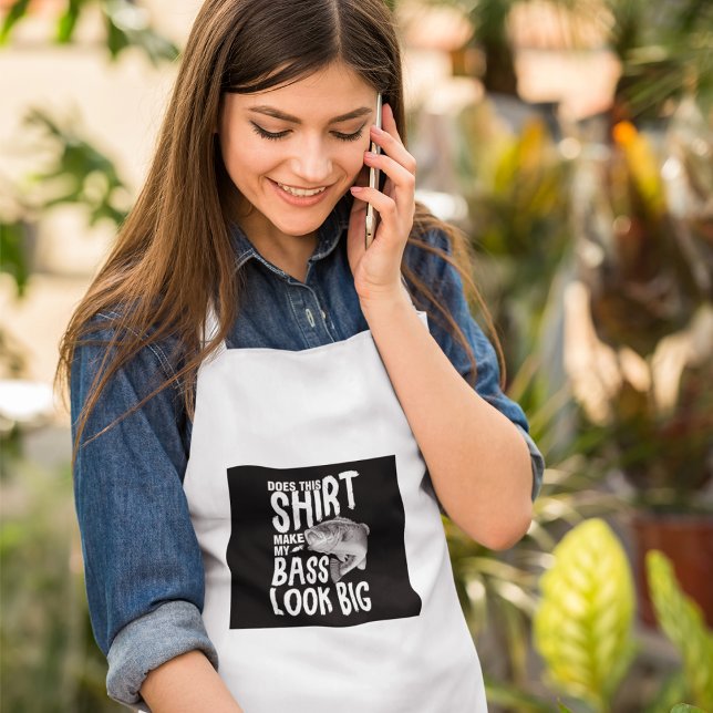 Does This Shirt Make My Bass Look Big Adult Apron (Creator Uploaded)