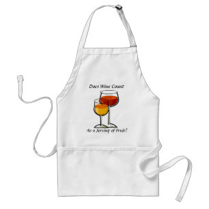 Does wine count as a serving of fruit? adult apron