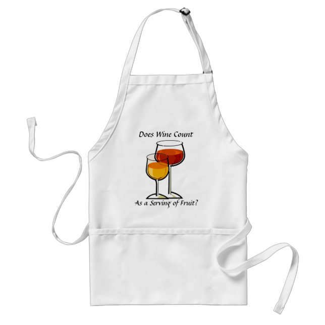 Does wine count as a serving of fruit? adult apron (Front)