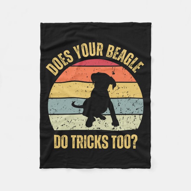 Does Your Beagle Do Tricks Too Fleece Blanket (Front)