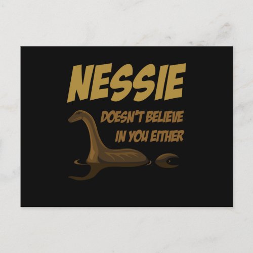 Doesnt Believe Nessie Loch Ness Postcard