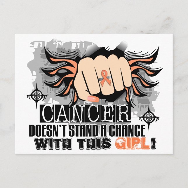 Doesn't Stand A Chance Endometrial Cancer Postcard (Front)