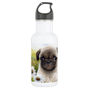 Dog 114 Puppy Pug Water Bottle
