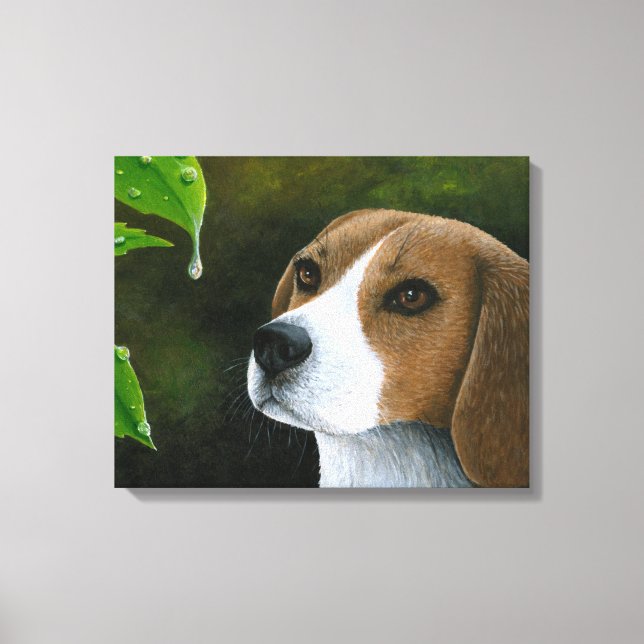 Dog 116 Beagle Stretched Canvas (Front)