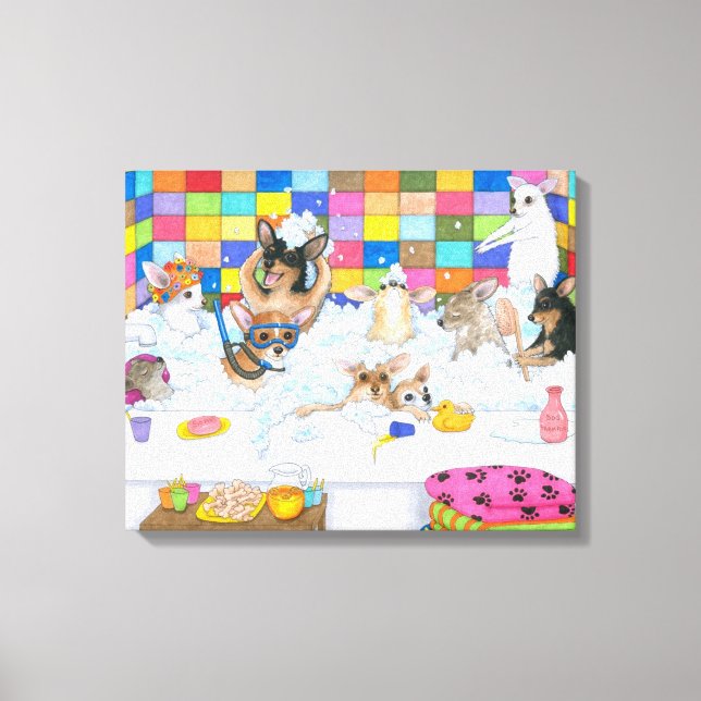 Dog 121 Chihuahua Canvas Print (Front)