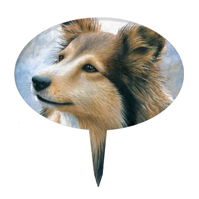 Dog 122 Sheltie Collie Cake Topper (Front)