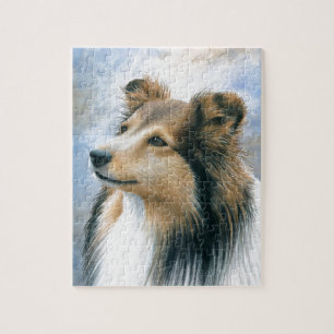 Dog 122 Sheltie Collie Jigsaw Puzzle