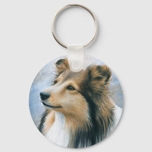 Dog 122 Sheltie Collie Keychain
