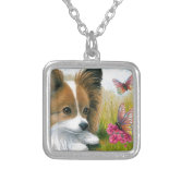 Papillon Charm Papillon Jewelry Silver Plated Papillon Dog 