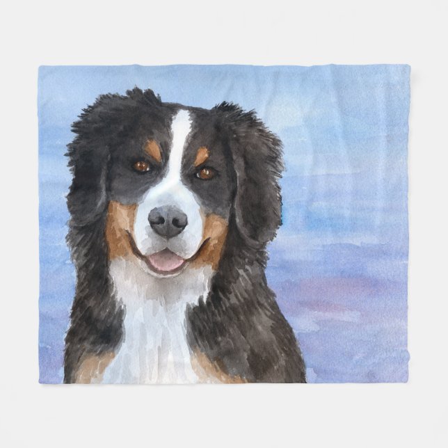 Dog 125 Bernese Mountain Fleece Blanket (Front (Horizontal))