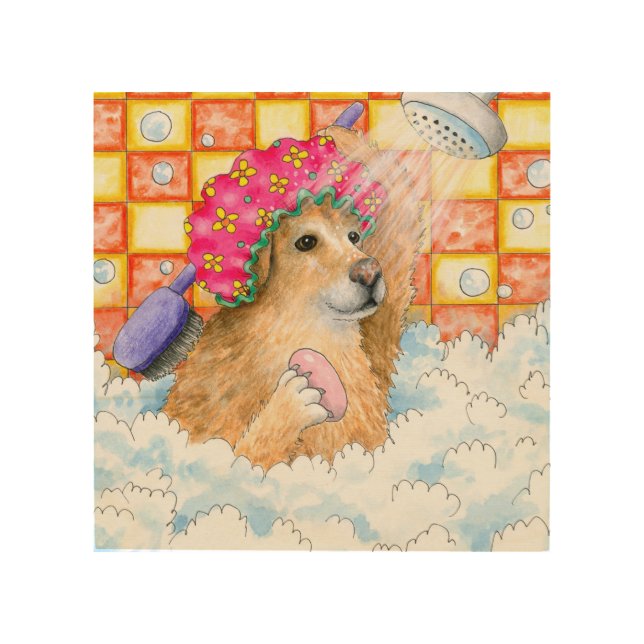 Dog 129 Golden Retriever Wood Wall Decor (Front)