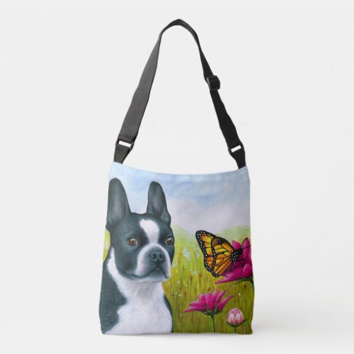 Dog 134 Boston Terrier Cross Body Bag