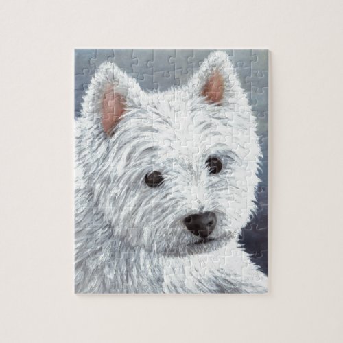 dog 137 white westie jigsaw puzzle