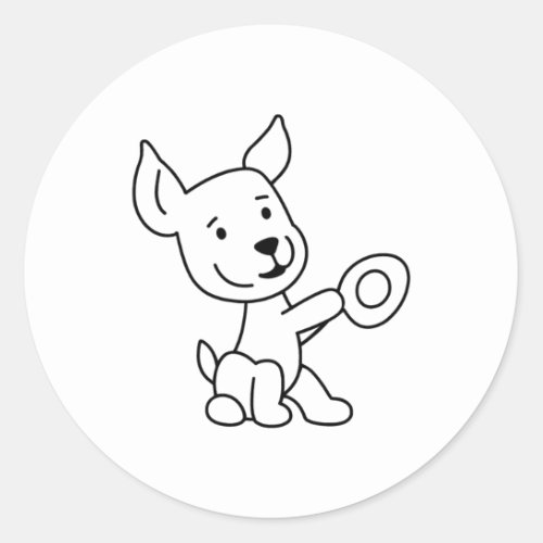 Dog 15  classic round sticker