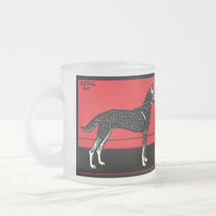 Dog (1917) Julie de Graag Frosted Glass Coffee Mug