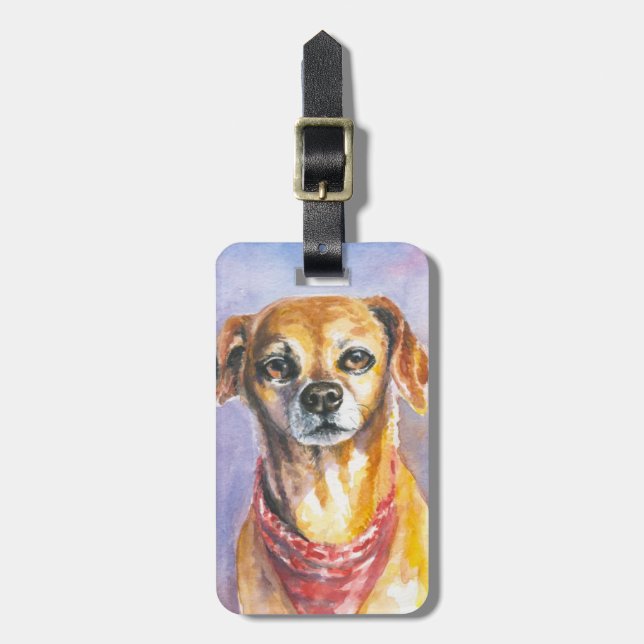 Dog 2 luggage tag (Front Vertical)