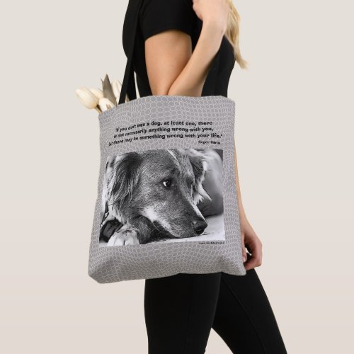 Dog 2_sided Roger Caras quote Tote Bag