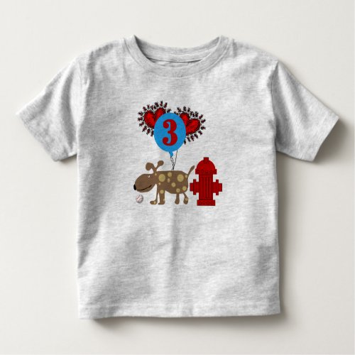 Dog 3rd Birthday Toddler T_shirt