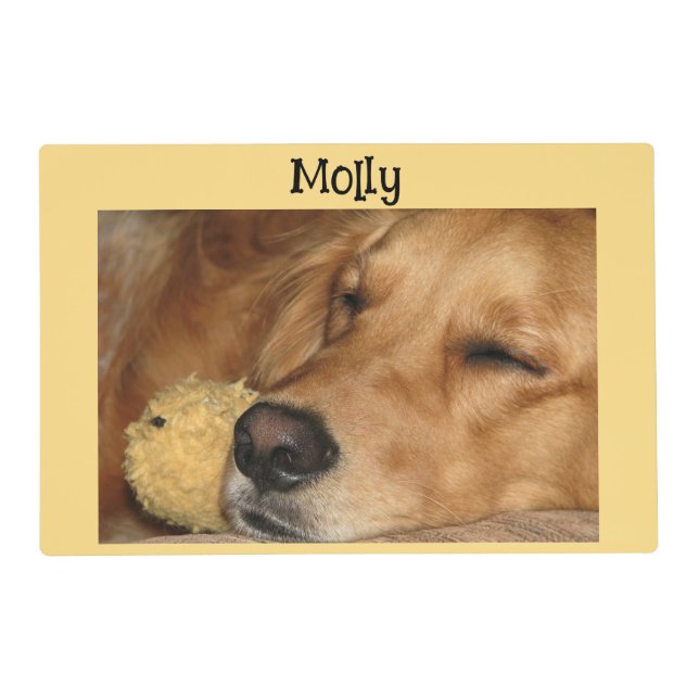 Dog 4 Photo Double Sided Feeding Placemat (Front)