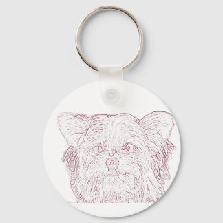 Dog 4 Sketch, Key Chain
