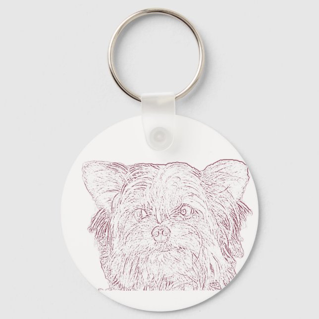 Dog 4  Sketch, Key Chain (Front)