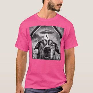 Dog Abducted By Aliens Funny Halloween Ufo Dog Mom T-Shirt