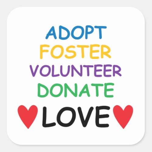 Dog Adopt Foster Volunteer Donate Love Sticker