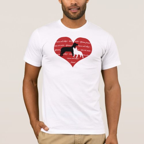 Dog adoption and rescue heart T_Shirt
