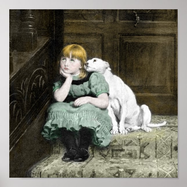 Dog Adoring Girl Poster (Front)