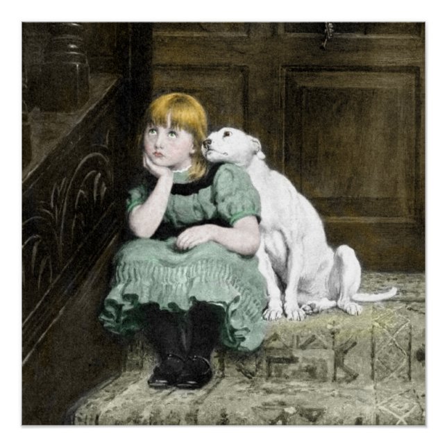 Dog Adoring Girl Poster (Front)