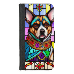 Dog Adorned in Colorful Collar iPhone 8/7 Wallet Case